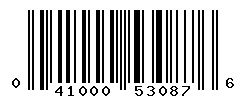 UPC barcode number 041000530876