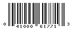 UPC barcode number 041000617713