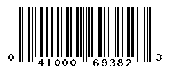 UPC barcode number 041000693823