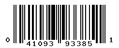 UPC barcode number 041093933851