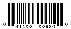 UPC barcode number 041100006240