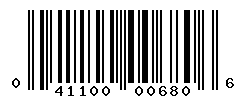 UPC barcode number 041100006806