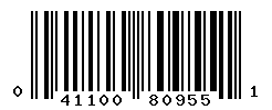 UPC barcode number 041100809551