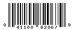 UPC barcode number 041100820679