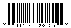 UPC barcode number 041114207350