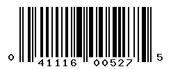 UPC barcode number 041116005275