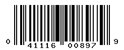 UPC barcode number 041116008979