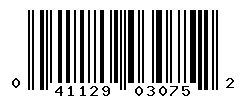 UPC barcode number 041129030752