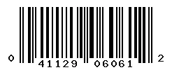 UPC barcode 041129060612