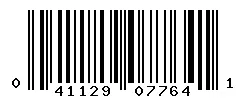UPC barcode 041129077641