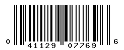 UPC barcode 041129077696