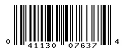 UPC barcode 041130076374