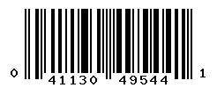 UPC barcode number 041130495441