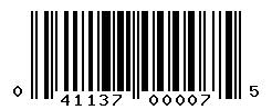 UPC barcode number 041137000075