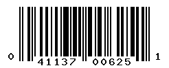 UPC barcode number 041137006251