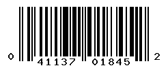 UPC barcode number 041137018452
