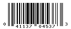 UPC barcode number 041137045373