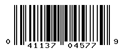 UPC barcode number 041137045779