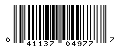 UPC barcode number 041137049777