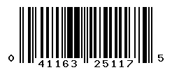UPC barcode 041163251175