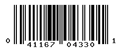 041167043301 barcode