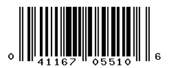 UPC barcode number 041167055106