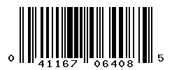 UPC barcode number 041167064085