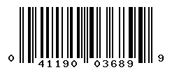 UPC barcode 041190036899
