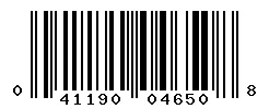 UPC barcode 041190046508