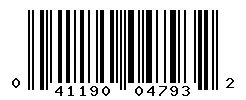UPC barcode 041190047932