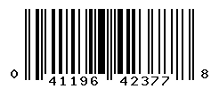 UPC barcode number 041196423778