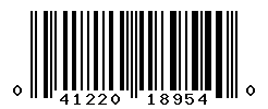 UPC barcode number 041220189540