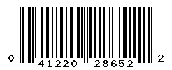 UPC barcode number 041220286522