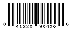 UPC barcode 041220904006