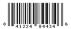 UPC barcode number 041224844346