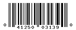 UPC barcode number 041250031390