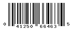 UPC barcode number 041250664635