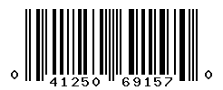 UPC barcode number 041250691570