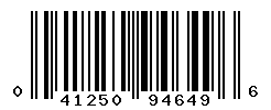 UPC barcode number 041250946496