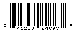 UPC barcode number 041250948988
