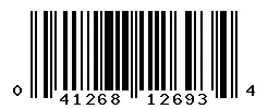 UPC barcode 041268126934