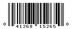 UPC barcode 041268152650