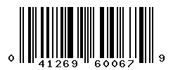 UPC barcode number 041269600679