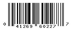 upc 041269602277 barcode image