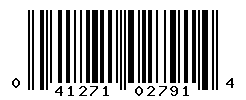 UPC barcode number 041271027914