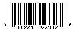 UPC barcode number 041271028478