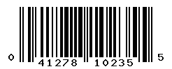 UPC barcode number 041278102355