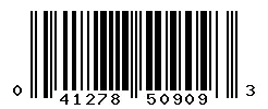 UPC barcode 041278509093