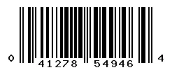 UPC barcode 041278549464