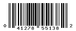 UPC barcode 041278551382